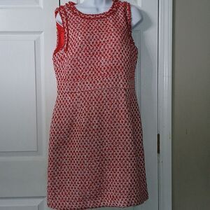 Jade Melody Tam red white plaid fringe dress Sz M NWT